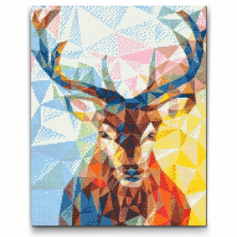 Cubic Deer Geometric Art Diamond Painting Kit by Nordik Atelier