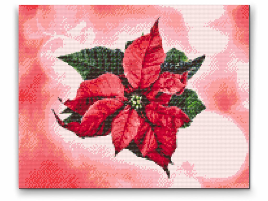 Poinsettia Christmas Diamond Painting Kit by Nordik Atelier