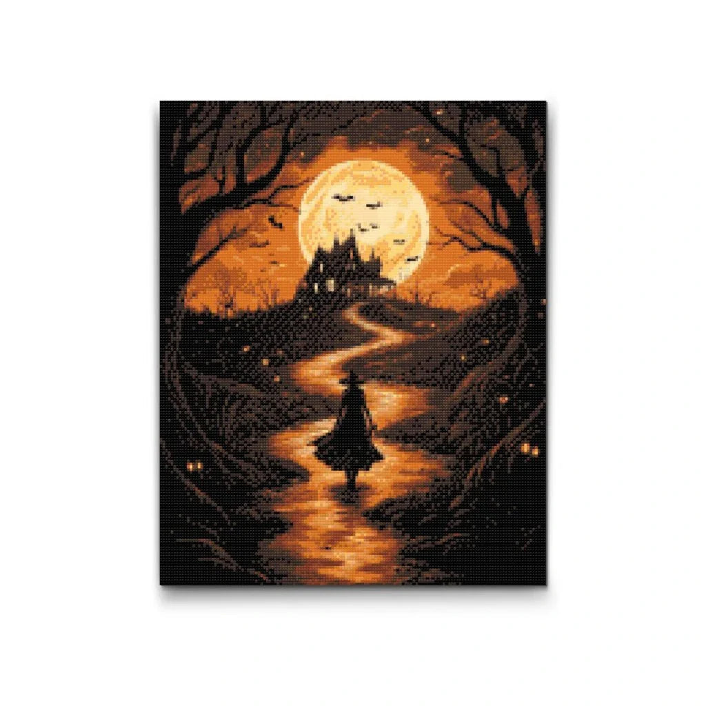 Lone Witch by the Blood Moon Diamond Painting Kit by Nordik Atelier